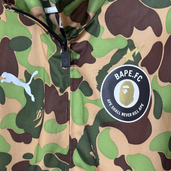 Bape x Puma A Bathing Ape Jacket Green-Camo Track Jacket Small - Picture 3 of 12